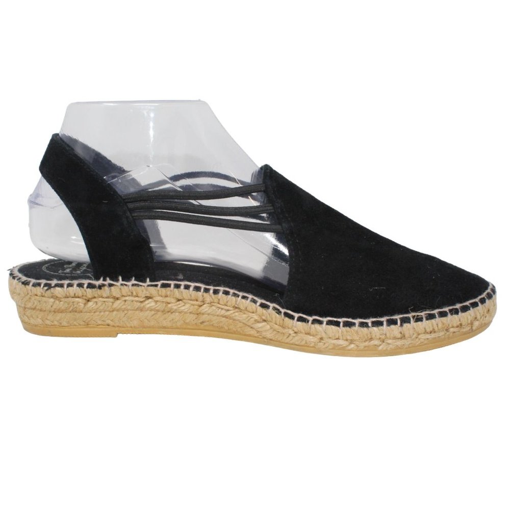 Toni Pons Womens Size 10.5 Nuria Black Suede Espadrille Slip On Sandals - Picture 10 of 16